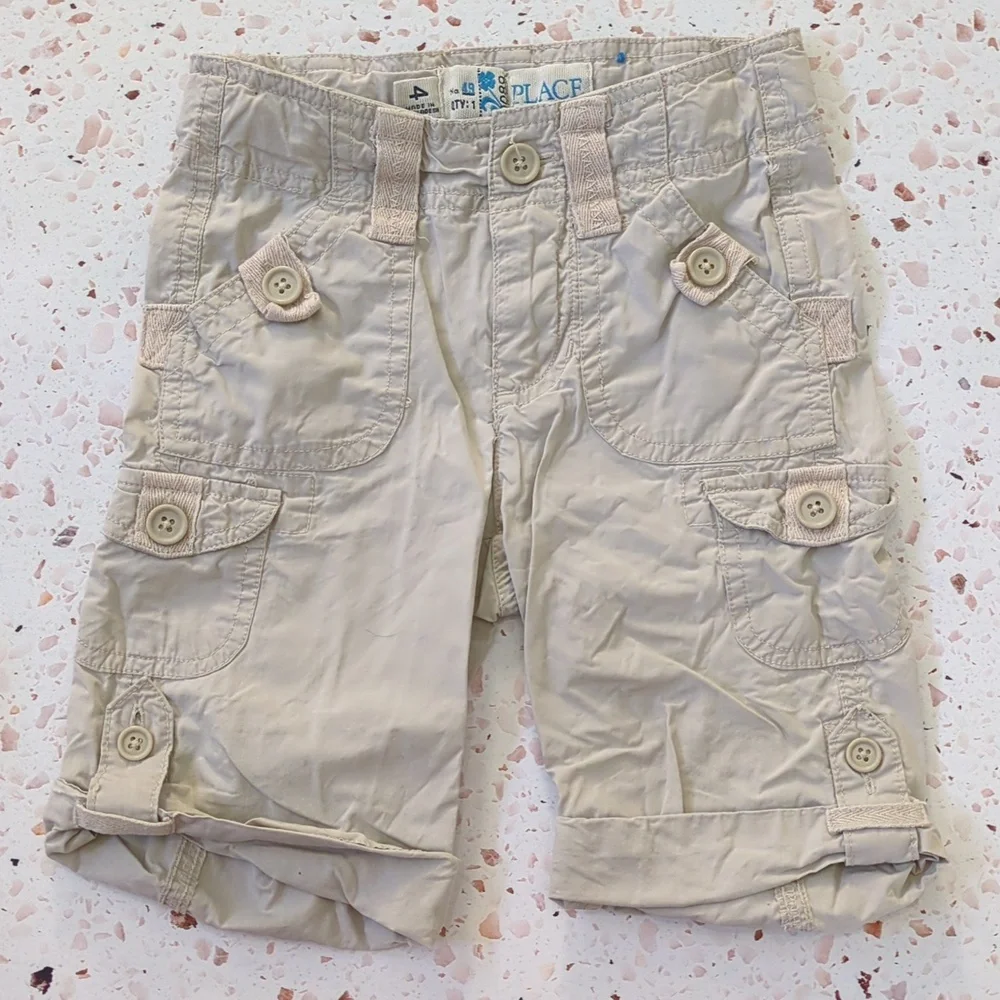 Place | Light Khaki Cargo Shorts | 4